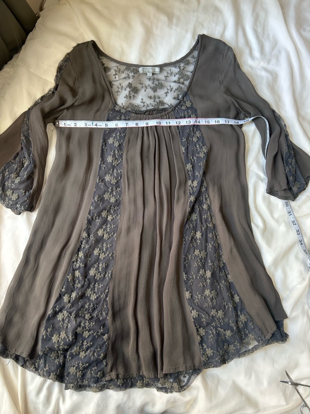 World Market Large / XL Cotton Viscose Embroidery Boho floral fairy whimsy Dress